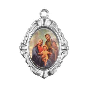 Ciondolo in Metallo Cattolico con Mix di Figure Sacre: Sacra Famiglia, Gesù, Vergine Maria, Santi, Madonna - Product Image 5