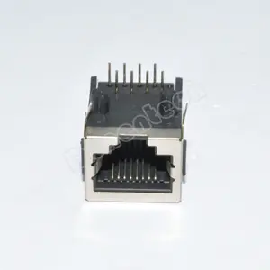 Denentech venda quente 10P8C ângulo direito DIP rj45 connecteur conectores RJ45 para venda