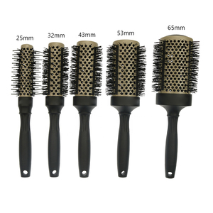 Logo personalizzato resistenza al calore del silicone setola rotonda barilotto di ceramica che raddrizzano <span class=keywords><strong>spazzola</strong></span> di capelli - Product Image 2