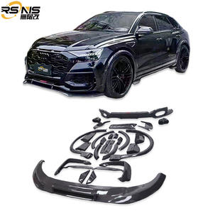 Prêt à expédier, kit de carrosserie en fibre de carbone sèche de style <span class=keywords><strong>ABT</strong></span> pour Audi RSQ8 2020-2023 | Diffuseur arrière de becquet de lèvre de pare-chocs avant | Boulonné - Product Image 1