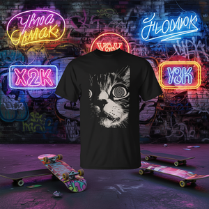 Cat Hip Hop <b>Y2k</b> <b>Vintage</b> Retro Hipster Edgy Streetwear T-Shirt - Product Image 3
