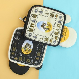 Gants de four de cuisine personnalisables à motif de <span class=keywords><strong>chat</strong></span> mignon de la tour de Paris - Product Image 5