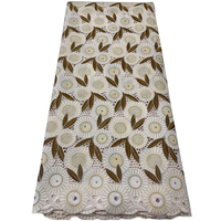 Tissu en dentelle guipure de luxe NI.AI avec pierres, dentelle suisse en coton, tissu en dentelle de coton africain pour femmes africaines, idéal pour les fêtes