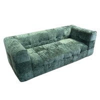 Sofá de compresión al vacío de esponja pura, estilo algodón de azúcar, para el hogar, para casas pequeñas, italiano, popular en internet, de fila recta, sin estructura.