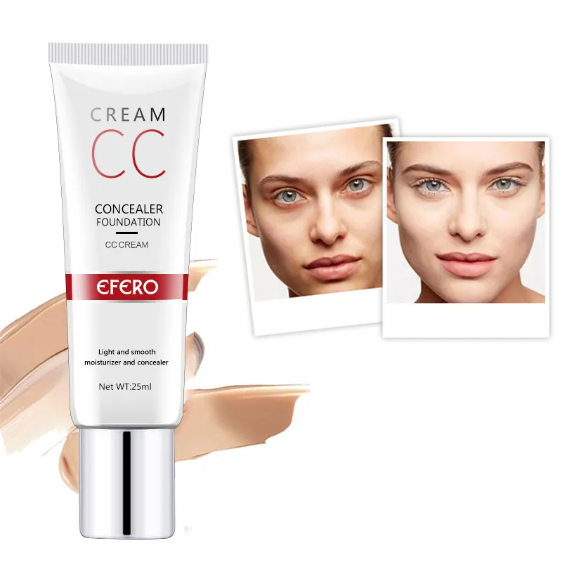 Efero corretivo natural, cosmético, à prova d' água, cc cream, spf 50, maquiagem de longa duração, creme cc