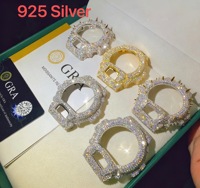 Boîtier de montre en argent sterling 925 serti de diamants, testé au diamant, VVS Moissanite, style Hip Hop, luxe, GM6900
