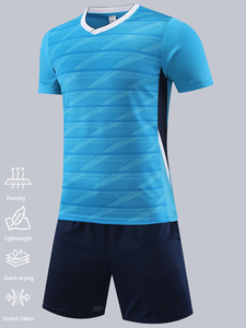 Conjunto de Uniforme de <span class=keywords><strong>Fútbol</strong></span> Personalizado con Sublimación, Transpirable, para Verano, MOQ Bajo, Venta al Por Mayor <span class=keywords><strong>Directa</strong></span> de Fábrica para Equipos - Product Image 4