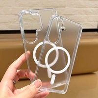 Étui de protection magnétique transparent antichoc de 2,5 mm d'épaisseur pour Samsung Galaxy S26 Ultra S26 S25 Ultra S24 Ultra