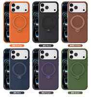 Étui de protection en tissu pour téléphone avec support rotatif à 360 degrés, coque de 2 mm pour iPhone 17