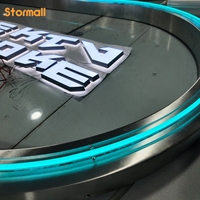 Letrero Luminoso Personalizado de Acero Inoxidable para Tienda con Letras de Canal, Letrero 3D Retroiluminado para Negocios, Letrero Metálico para Estudio