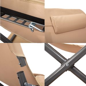 WOQI เก้าอี้ชายหาดพับได้น้ำหนักเบามาก,มีที่วางแขนลายตาข่ายกันแดดสำหรับท่องเที่ยวเดินป่าตกปลา - Product Image 5