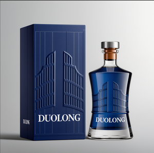 Botellas de Licor Cuadradas de Vidrio Flint Extra <span class=keywords><strong>Premium</strong></span> al por Mayor con Acabado Negro Mate y Tapón de Corcho, Impresión Personalizada para Tequila - Product Image 2