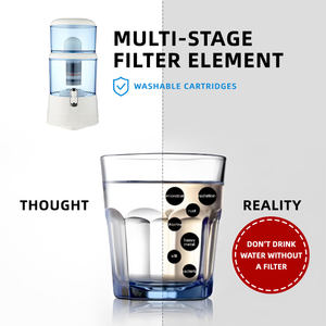 Filtre à eau à charbon actif minéral de grande capacité de 16L avec <span class=keywords><strong>robinet</strong></span> de <span class=keywords><strong>robinet</strong></span> pour éliminer les bactéries de poussière - Product Image 5