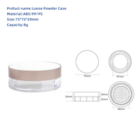 Boîte compacte vide transparente de 8g pour cosmétiques, avec couvercle à vis blanc et tamis, étui de luxe pour poudre libre – Vente en gros