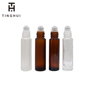 Empty Bamboo Lid Essential Oil Frosted Glass Roll on <b>Perfume</b> <b>Bottle</b> with Steel Roller Ball <b>5ml</b> 10ml 15ml - Product Image 6