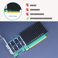 Tarjeta de Red Ethernet GLOTRENDS ST7437 de 2 Puertos y 100 Gb QSFP56, Controlador Mellanox ConnectX-6 Dx, Interfaz Interna PCIe 4.0 X16