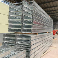 Système de support de câbles en acier galvanisé à chaud de type échelle d'usine, anti-corrosion pour projets de lignes de transmission côtières extérieures