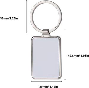 Custom Fashion Digital Photo Printing Zinc Alloy Metal Key Chains Promotion Gifts Laser Logo Sublimation <b>Blank</b> Light <b>Weight</b> - Product Image 2