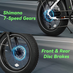 Vélo électrique pliable pour adultes 500W 48V Batterie au lithium 7 vitesses <span class=keywords><strong>Homologué</strong></span> CE Freins à disque doubles Moteur de moyeu arrière sans balais Autonomie de 54 km - Product Image 2