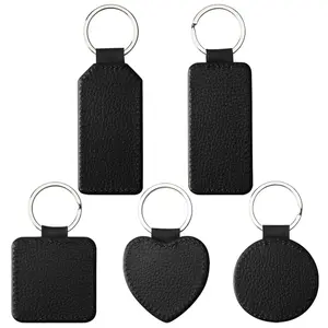 Customized Promotional PU Keychain Blank Leather Keychain Customized Gift