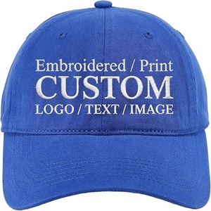 Casquette de baseball brodée personnalisée, 6 panneaux, ajustable, unisexe, en sergé de coton, décontractée, avec logo imprimé sur le devant - Product Image 1