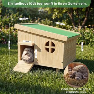 Wooden <strong>Hedgehog</strong> House Eco-Friendly Winteproof Indoor Pet <strong>Cage</strong> for Hamsters - Product Image 2