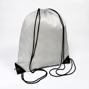 Biểu tượng tùy chỉnh vẽ chuỗi Túi ba lô tái chế không thấm nước 210D polyester dây kéo túi - Product Image 1