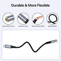 Adaptador YIVO XSSH de Alta Fidelidad Tipo-C a Jack de 3.5mm con Decodificador DAC Integrado de 32bit/384kHz, Cable de Audio de Bajo Ruido para PC y Laptop