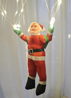 Décoration de Noël suspendue en forme de parachute du Père Noël, LED multicolores, fonctionne sur piles avec télécommande