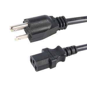 Custom US 16 awg monitor power cord IEC320 C13 to NEMA 5-15P <strong>plug</strong> SJT 10a power cable cord - Product Image 2