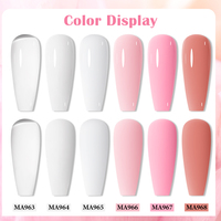 MTEET ACROSS 150ml Semi Permanent UV/LED pour Extension d'Ongles Gel à Ongles, Gel à Ongles Poly Gel Acrylique Cristal Gel d'Extension d'Ongles