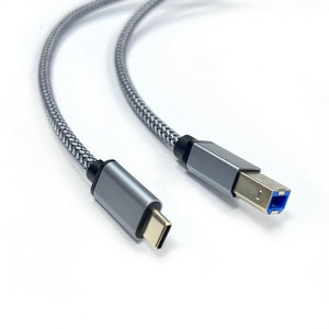 USB C USB B 2.0 câble tressé pour Epson pour HP pour <span class=keywords><strong>Canon</strong></span> MacBook Pro Samsung pour <span class=keywords><strong>imprimante</strong></span> caméra Microphone - Product Image 1