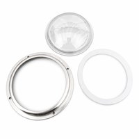 Vente en gros de lentilles en verre LED de 100 mm avec anneau métallique et joint d'étanchéité en silicone, directement de l'usine pour les spots LED / éclairages encastrés