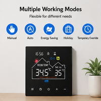 Termostato de Pared Moderno con Pantalla Táctil, Ahorro de Energía, Programable, Control por WiFi con App Tuya para Calefacción Eléctrica/de Piso/Caldera