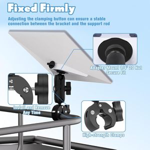 Starlink <b>Mini</b> RV mount & <b>Clamping</b> Kit: Adjustable Aluminum Pole Adapter for Boats and Car Ladders - Product Image 2