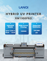 Cinta transportadora para impresora UV híbrida LANQI de 1.8m, compatible con cabezales de impresión Konica, Ricoh, EPSON, formato estable para publicidad, 1800mm