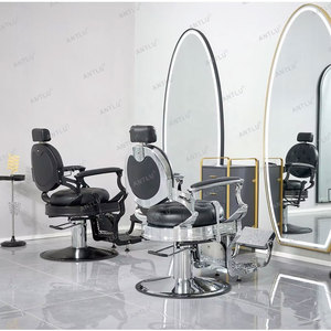 Sillón de Peluquería Reclinable de Estilo Retro Vintage, Resistente, para Salón de Belleza, Barbería - Product Image 5