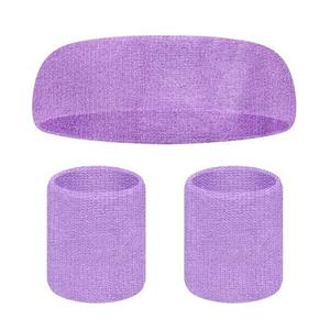 Top-selling Comfortable Custom logo Soft Breathable Cloth Sport Elastic Headband <b>Sweatband</b> Set - Product Image 5