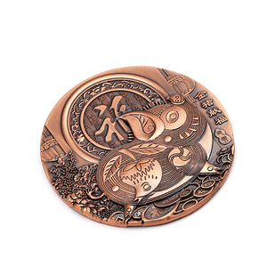 Ancienne pièce de monnaie personnalisée en cuivre 3d gaufré du zodiaque chinois en gros de <span class=keywords><strong>Chine</strong></span> - Product Image 3