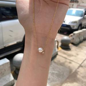 Collar de Plata de Ley S925 Estilo Francés con Pequeño Dije de Fragancia, Zirconia Cúbica Superbrillante, Flores y Perlas Naturales de Agua Dulce para Clavícula - Product Image 3