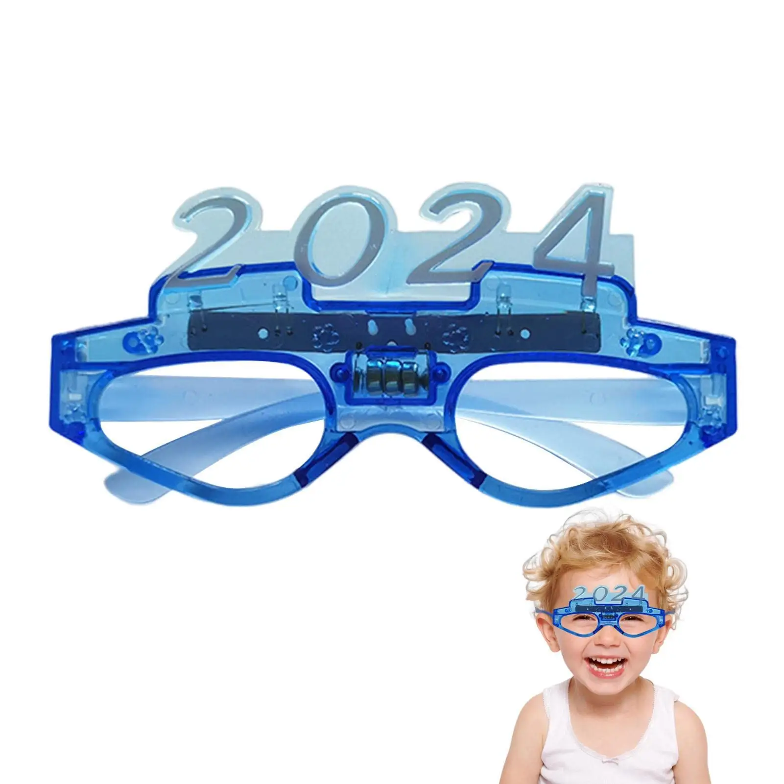 Lunettes lumineuses 2024 Lunettes de fête lumineuses Neon Rave Lunettes de soleil clignotantes pour adultes Enfants Glow In Dark Party Favors Fournitures