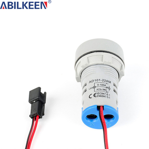 Độ chính xác cao AD101-22AMR kỹ thuật số Bảng điều chỉnh <span class=keywords><strong>Meter</strong></span> Ampe kế 30 mét hiện tại <span class=keywords><strong>Meter</strong></span> 0-100a LED chỉ số thí điểm ánh sáng màu đỏ màu vàng màu xanh lá cây Trắng - Product Image 5