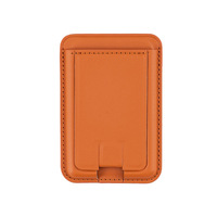 Porte-cartes de crédit et d'identité pliable en cuir PU écologique, fin et élégant, avec 12 aimants puissants, support de téléphone mains libres