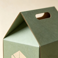 Nourriture  Boîte en papier personnalisée sûre avec poignée, estampage à chaud de luxe, pour pâtisserie, bonbons et cadeaux