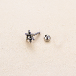 1 parça Vintage yeni gotik siyah paslanmaz çelik iskelet kafatası küpe erkekler kadınlar takı için serin yıldız 16G kulak manşet Piercing Ea - Product Image 2