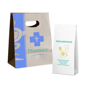 Tablero <span class=keywords><strong>de</strong></span> comida Kraft Dubai 120gsm 250gsm laminado mate 200gsm RX píldora medicina <span class=keywords><strong>Hospital</strong></span> bolsa <span class=keywords><strong>de</strong></span> papel con mango retorcido en Sri Lanka - Product Image 4