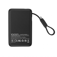 Batterie externe 10000 mAh à charge rapide, cellule semi-solide, écran TFT, prise en charge de l'accès aux données, mode de charge au goutte-à-goutte, câble intégré