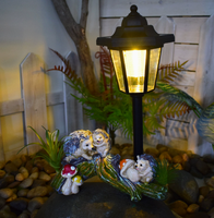 Wasserdichte Solar-Harz-Igel-Rasenleuchte Pilz-Gras-Deko Tierfigur LED-Landschaftslampe für den Außenbereich Garten