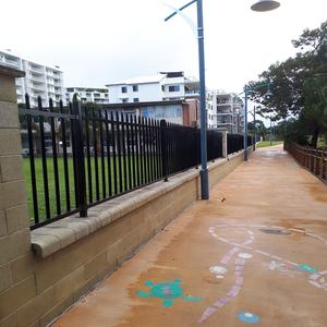 Günstiger Preis Garten verwendet Schmiedeeisen Zaun zum Verkauf pulver beschichtete Speer platte Stahl Hof Zaun - Product Image 5