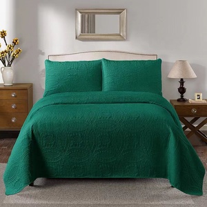 Colcha de microfibra sólida y funda de almohada, juego de cama de lujo, venta al por mayor - Product Image 2